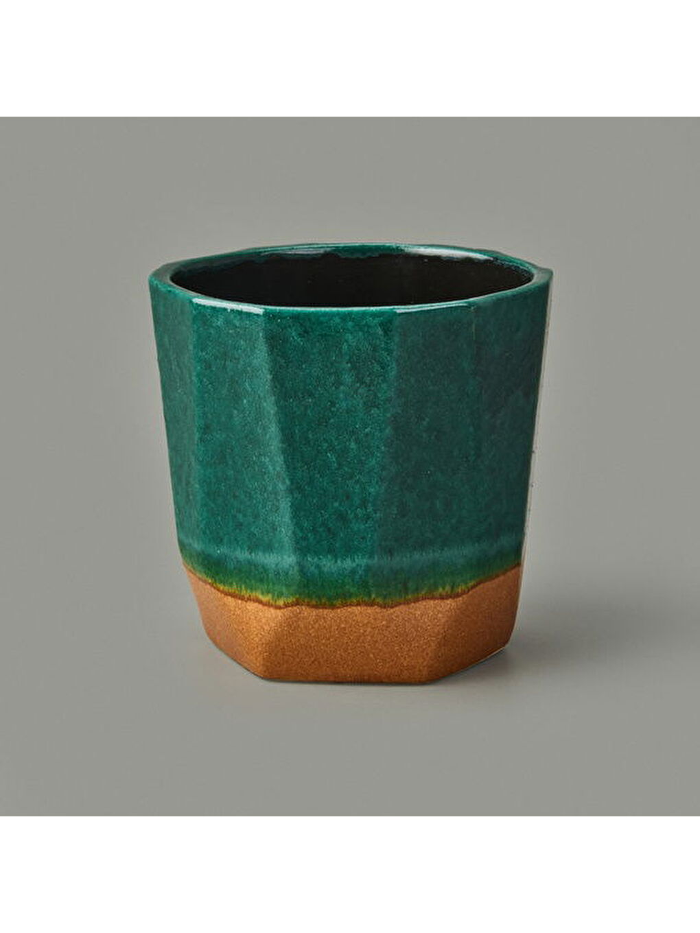 Seramik Saksı - Mavi - 13x12 cm