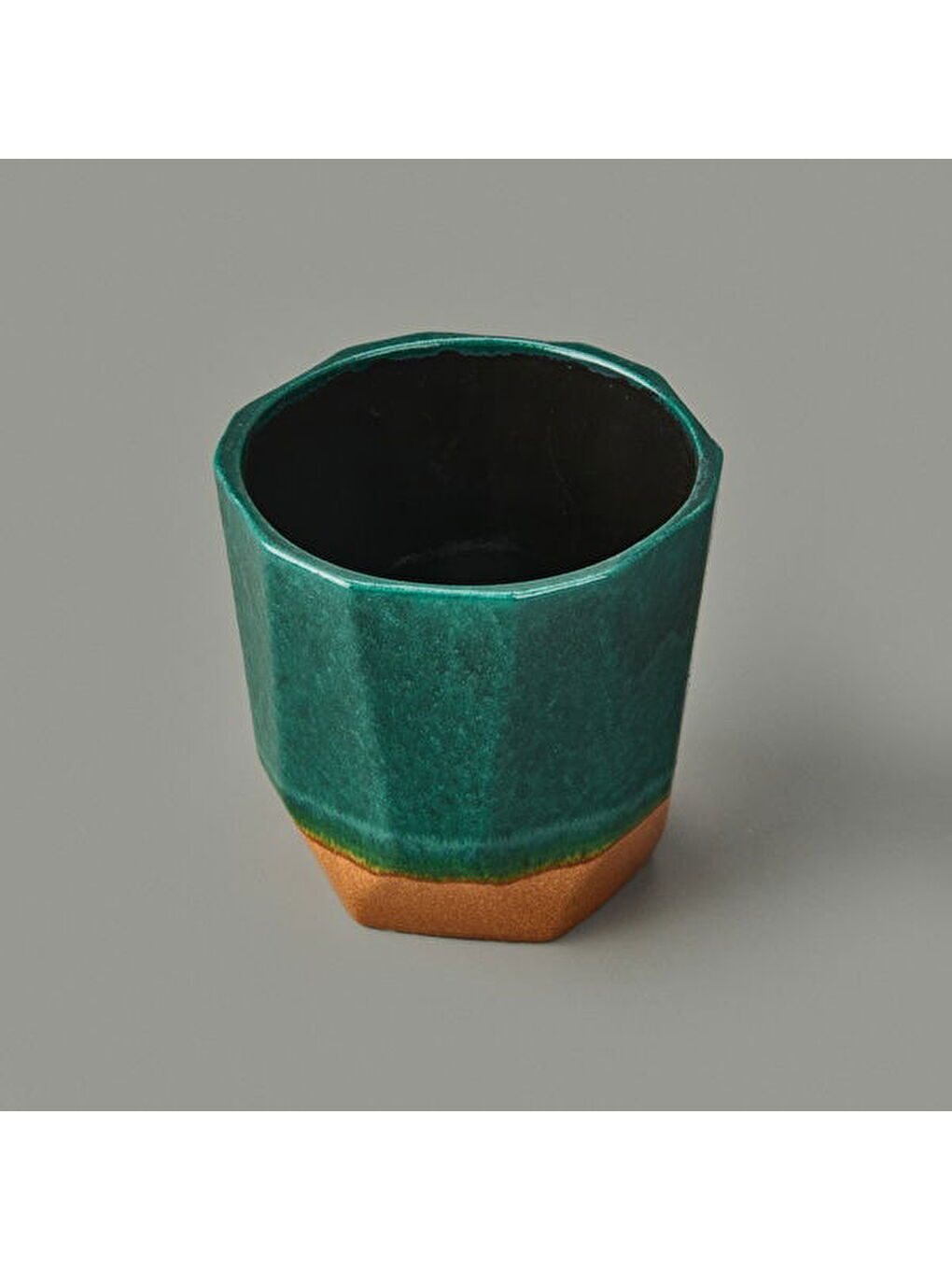 Seramik Saksı - Mavi - 13x12 cm-1