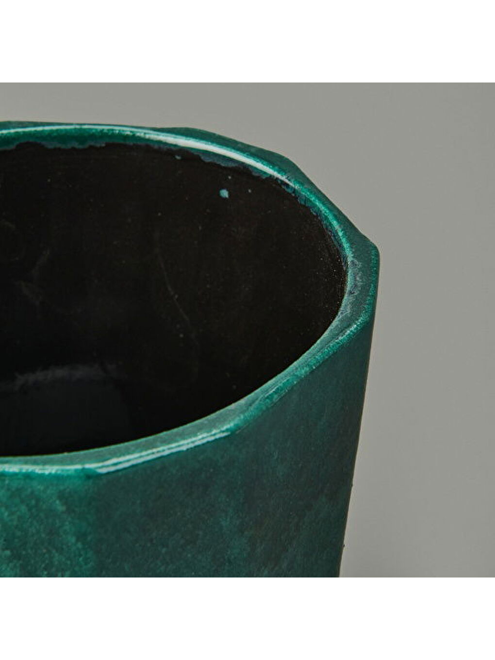 Seramik Saksı - Mavi - 13x12 cm-3