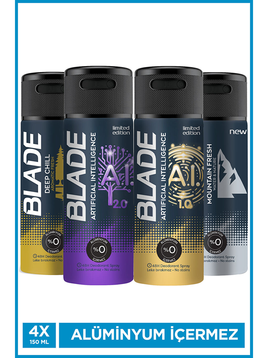 Erkek Deodorant Karma Set 4x150 Ml