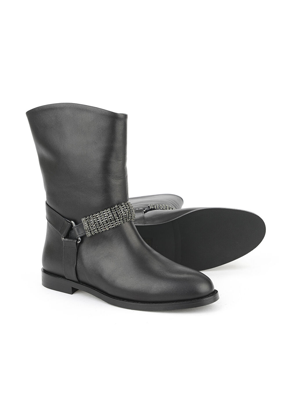 Kadın Hakiki Deri Çizme 1531030Z25110 Siyah-3