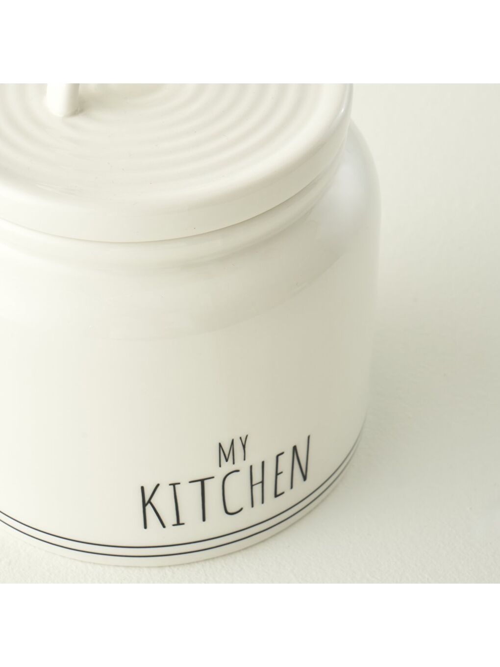 My Kitchen Porselen Kavanoz Beyaz (900 cc)-1