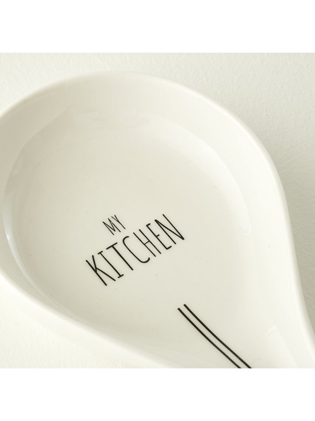 My Kitchen Porselen Kirli Kaşıklık Beyaz (24,4x11,2x2,4 cm)-1
