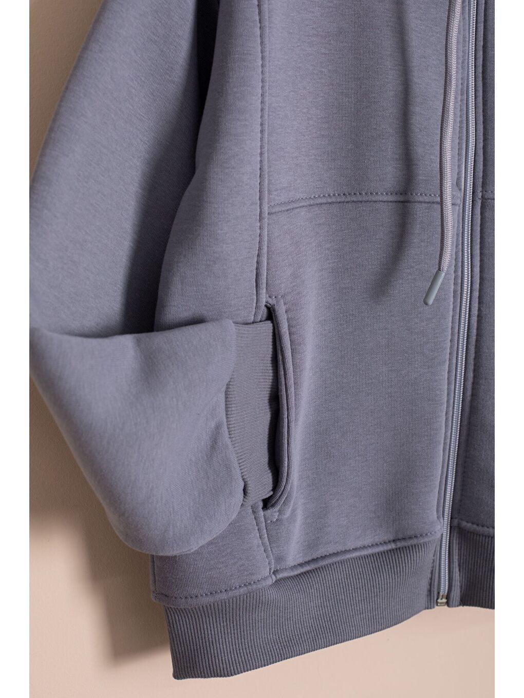 Siyah Gri Kız Çocuk Şardonlu Kapüşonlu Hırka 23330-3