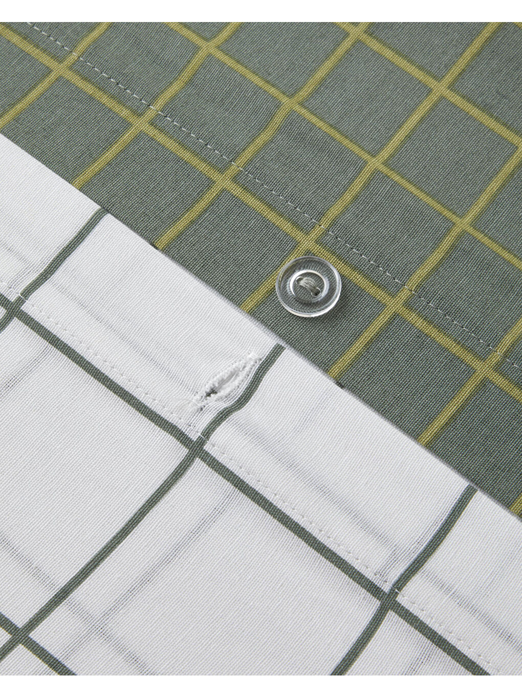 Checkmate Kolay Ütülenir Çift Kişilik Nevresim Seti 200x220 cm Yeşil-5