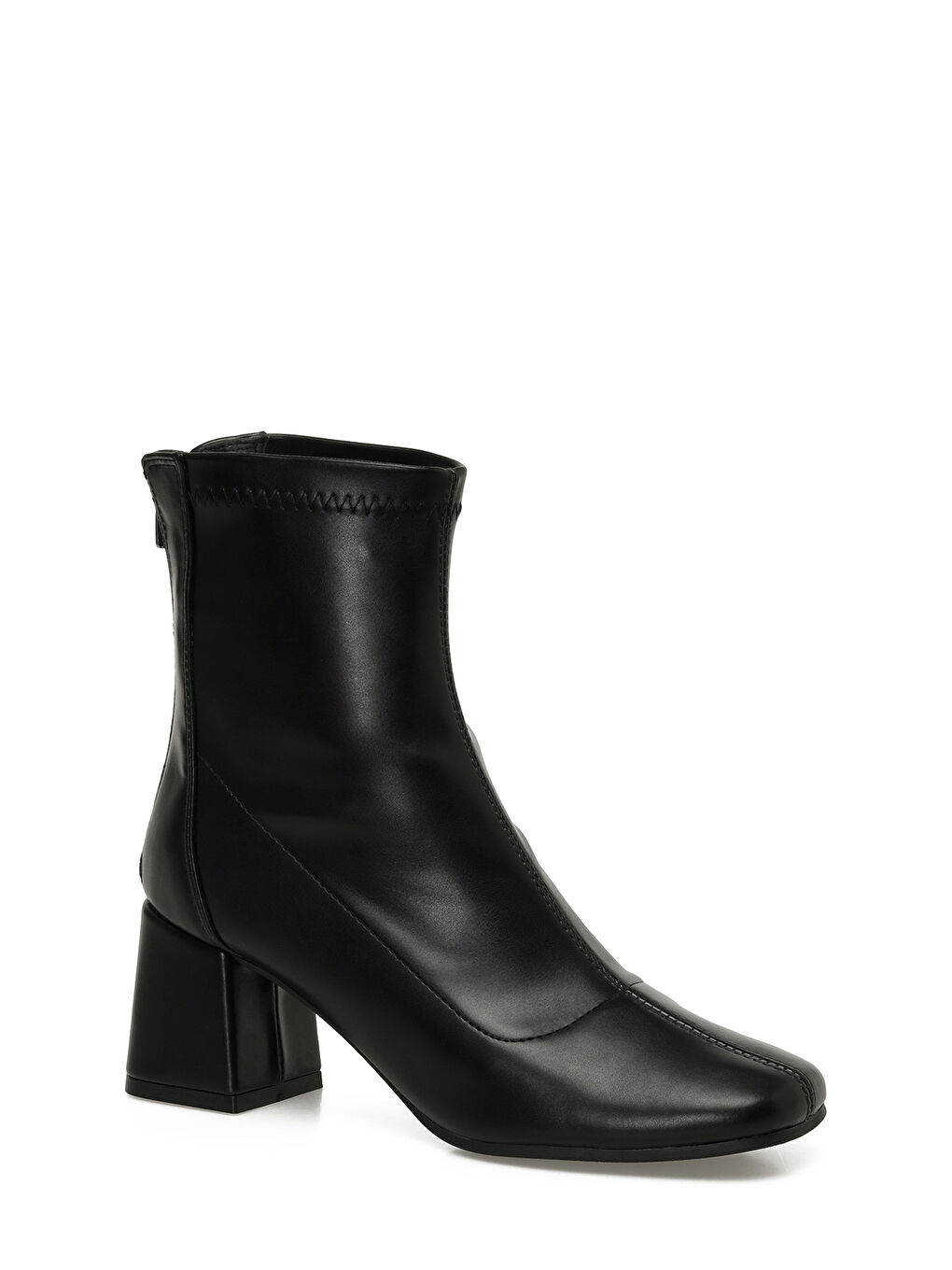 24K-643 5PR Siyah Kadın Streç Topuklu Bot-1