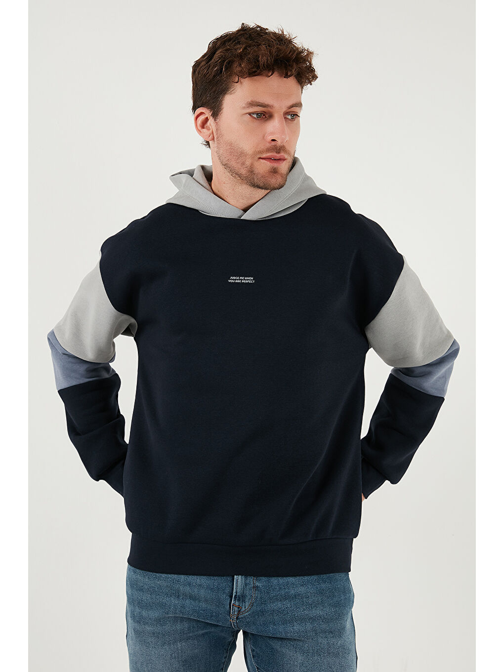 Ekru Pamuklu Relaxed Fit Kapüşonlu İçi Tüylü Yumuşak Şardonlu 2' li Paket Sweat 5905299S2-2