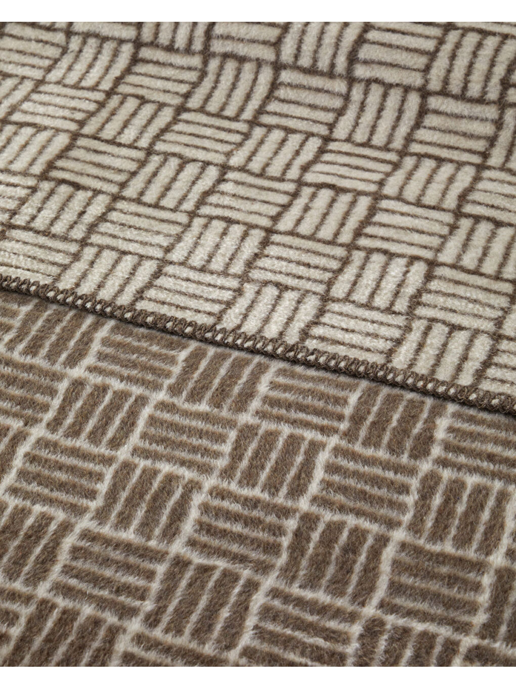 Urban Hound Pamuk Akrilik Çift Kişilik Battaniye 200x220 cm Bej-2