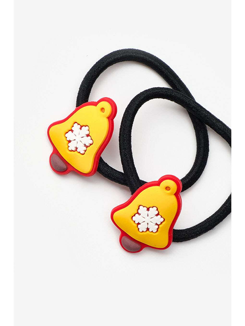 Sarı Çan Figürlü Kız Çocuk Yılbaşı Lastik Toka Set-1