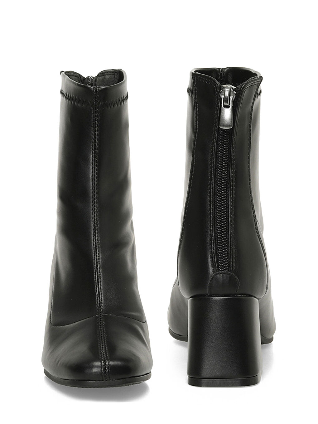 24K-643 5PR Siyah Kadın Streç Topuklu Bot-4