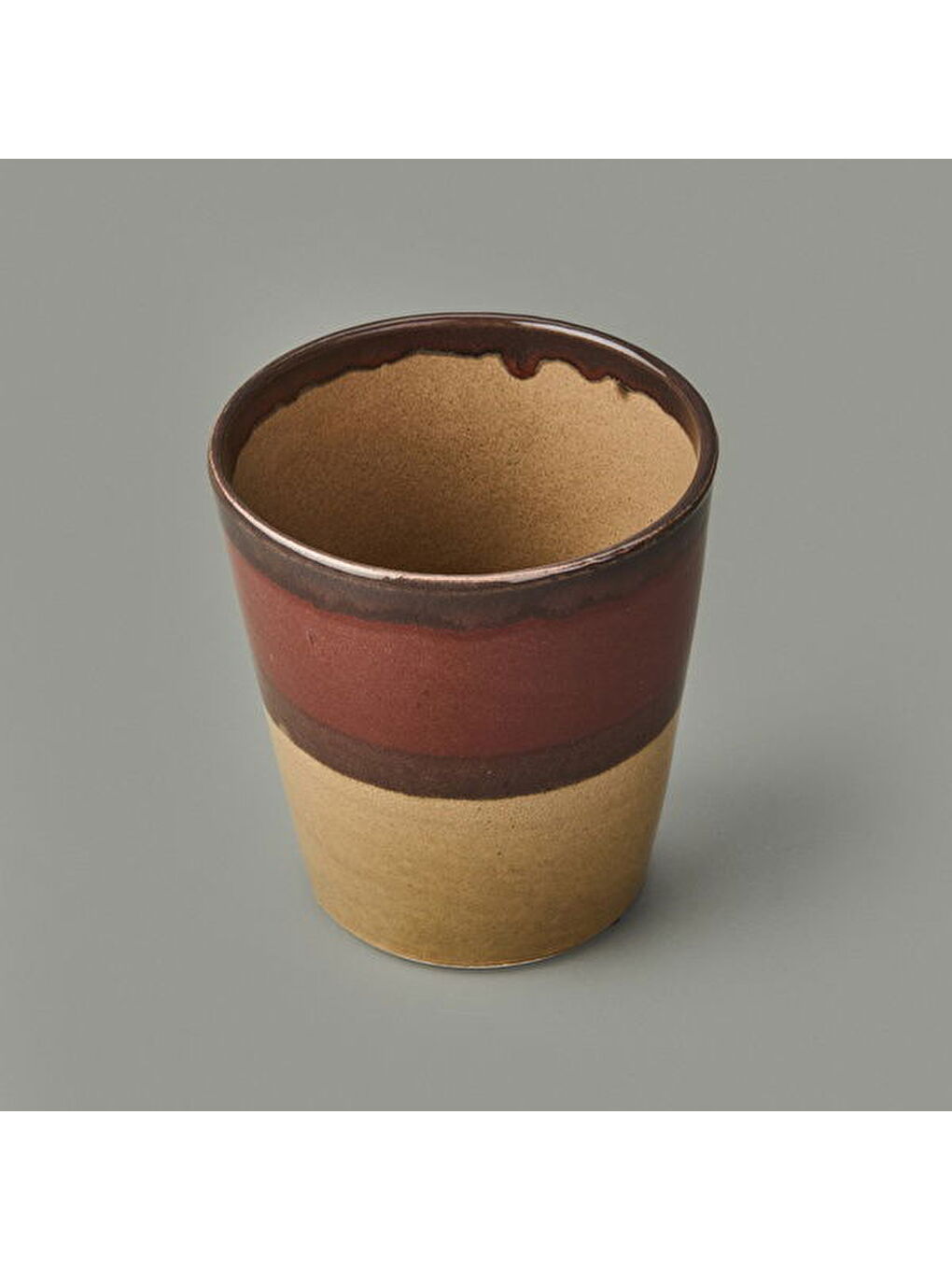 Seramik Saksı - Kahverengi - 13x12 cm-2