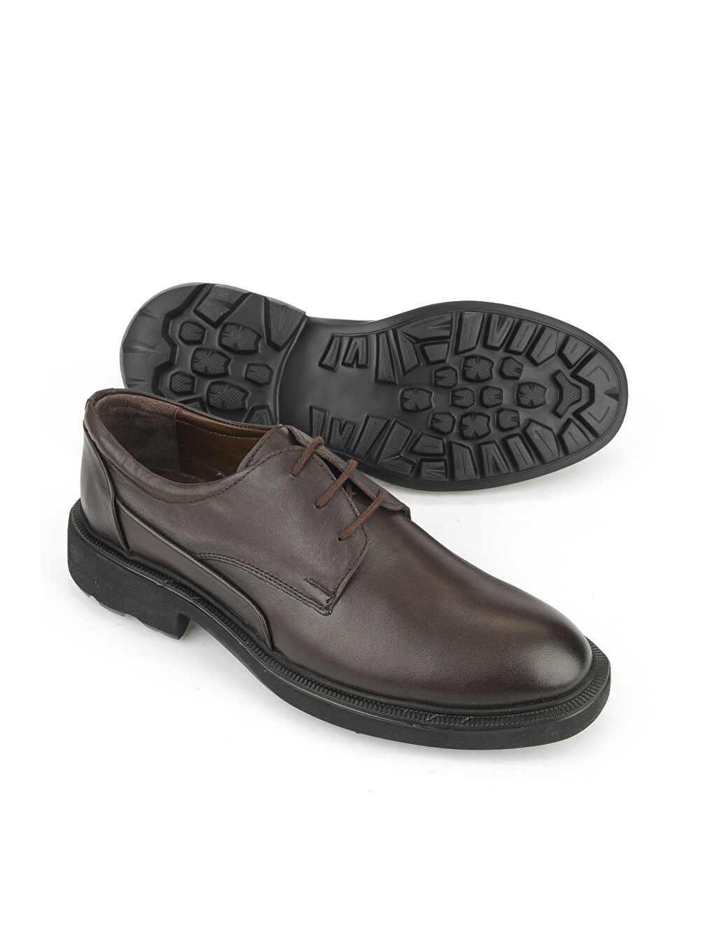 Kahverengi Erkek Hakiki Deri Ayakkabı 1531007Z4204 Kahve-3