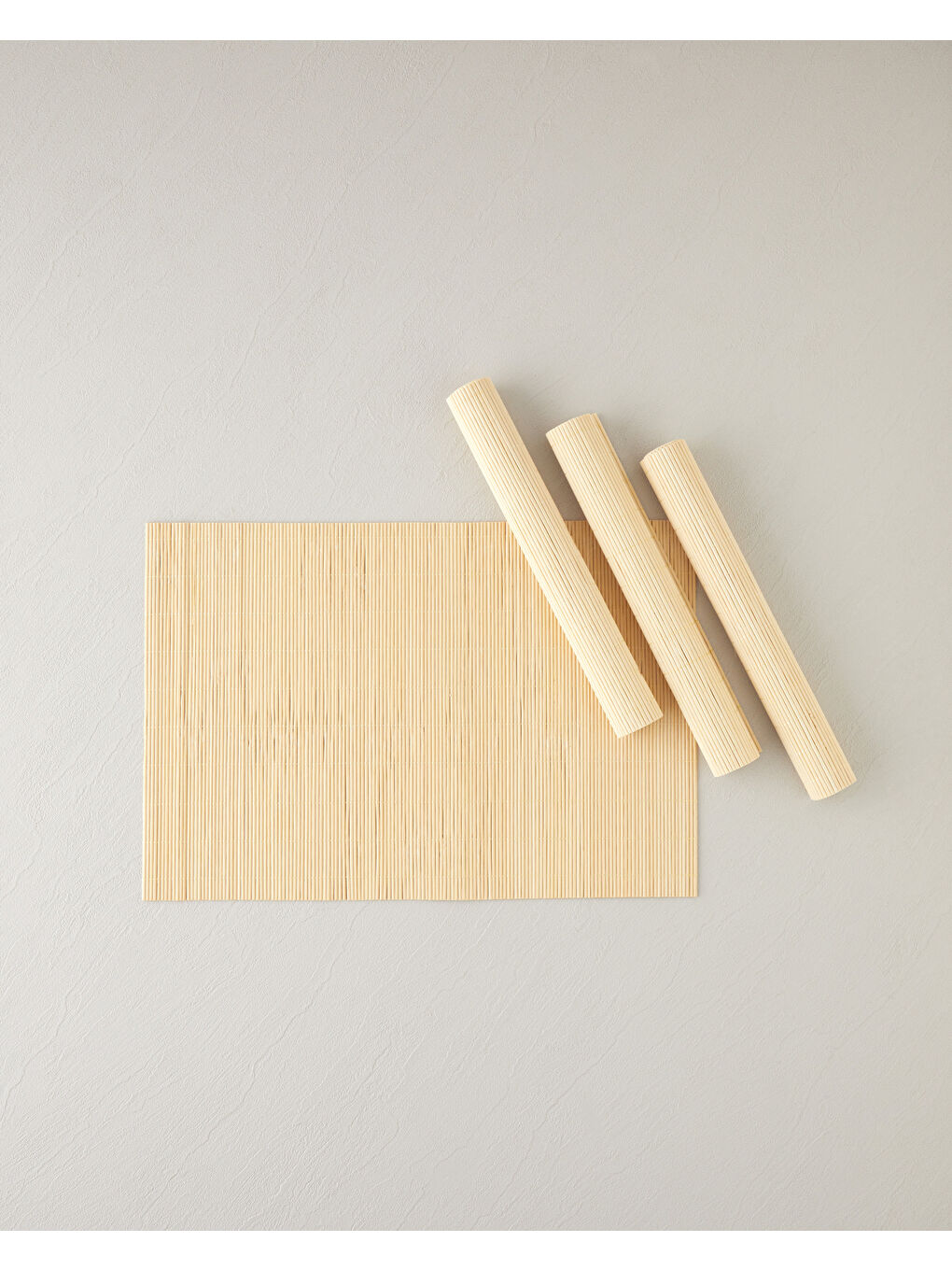 Ekru Grove Bambu 4'lü Amerikan Servis Krem-1