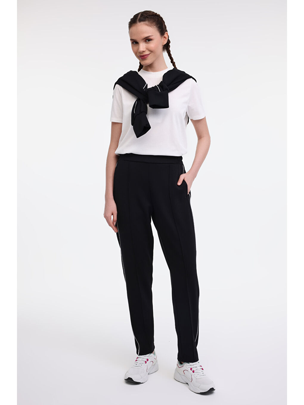 WL HIBA 22MS437 5FX Siyah Kadın Eşofman Altı-2