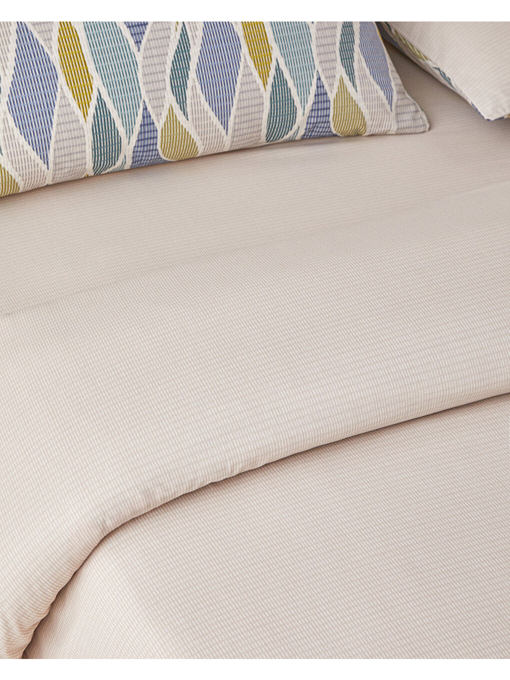 Modern Braid Kolay Ütülenir Çift Kişilik Nevresim Takımı 200x220 cm Yeşil-Mavi-2