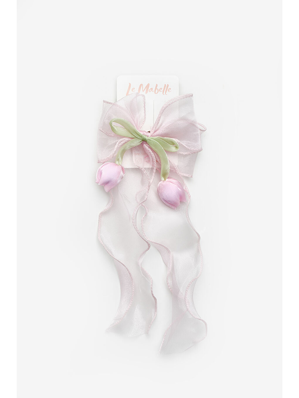 Pembe Lale Figürlü Sallantılı Kız Çocuk Otomatik Toka