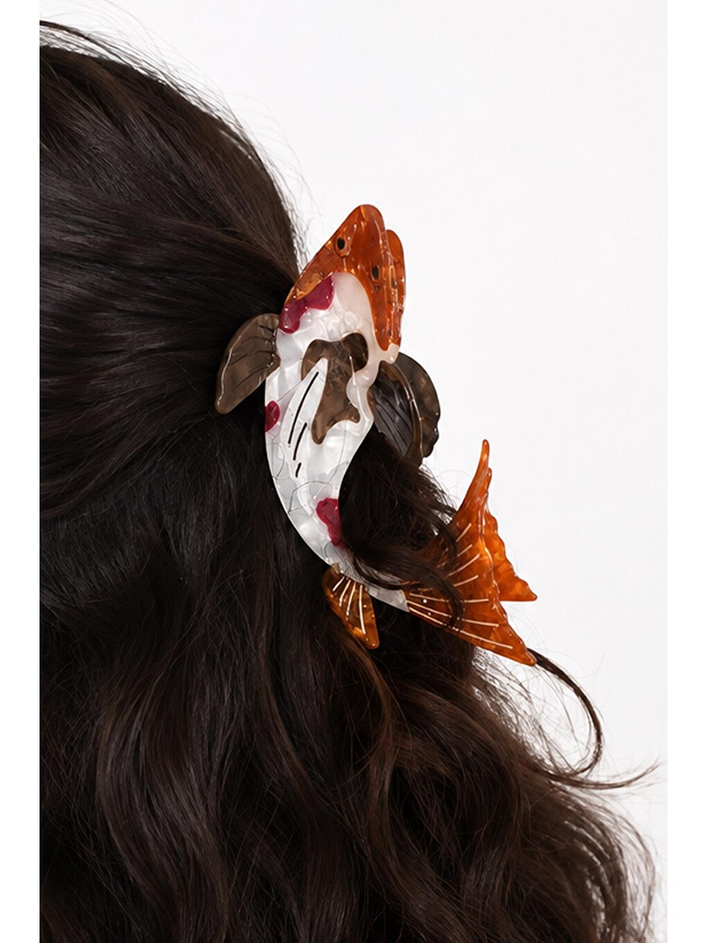 Kahverengi Koi Fish Asetat Mandal Toka 13 Cm-2