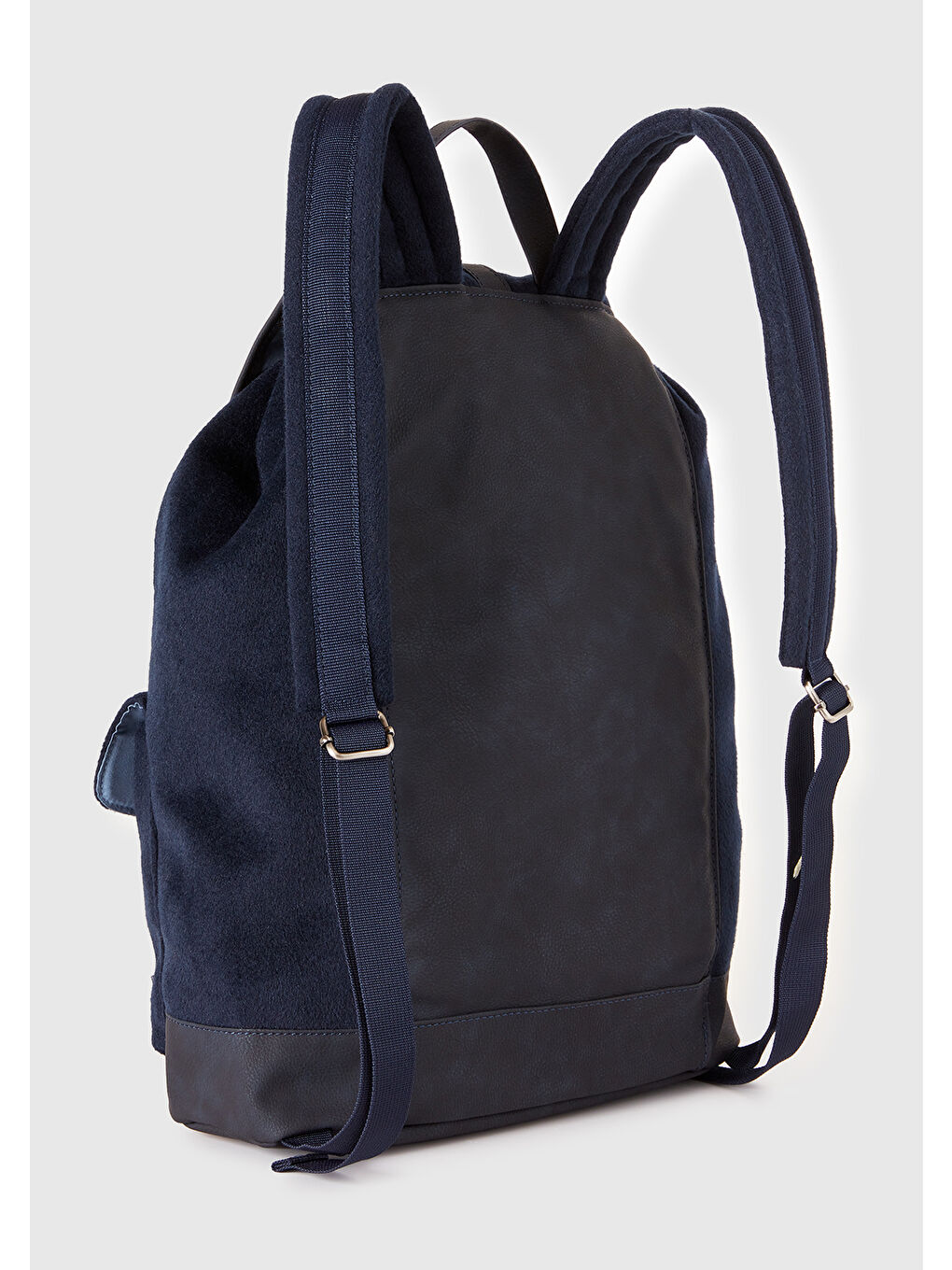 Erkek Lacivert Logo Detaylı Çok Cepli Sırt Çantası-1