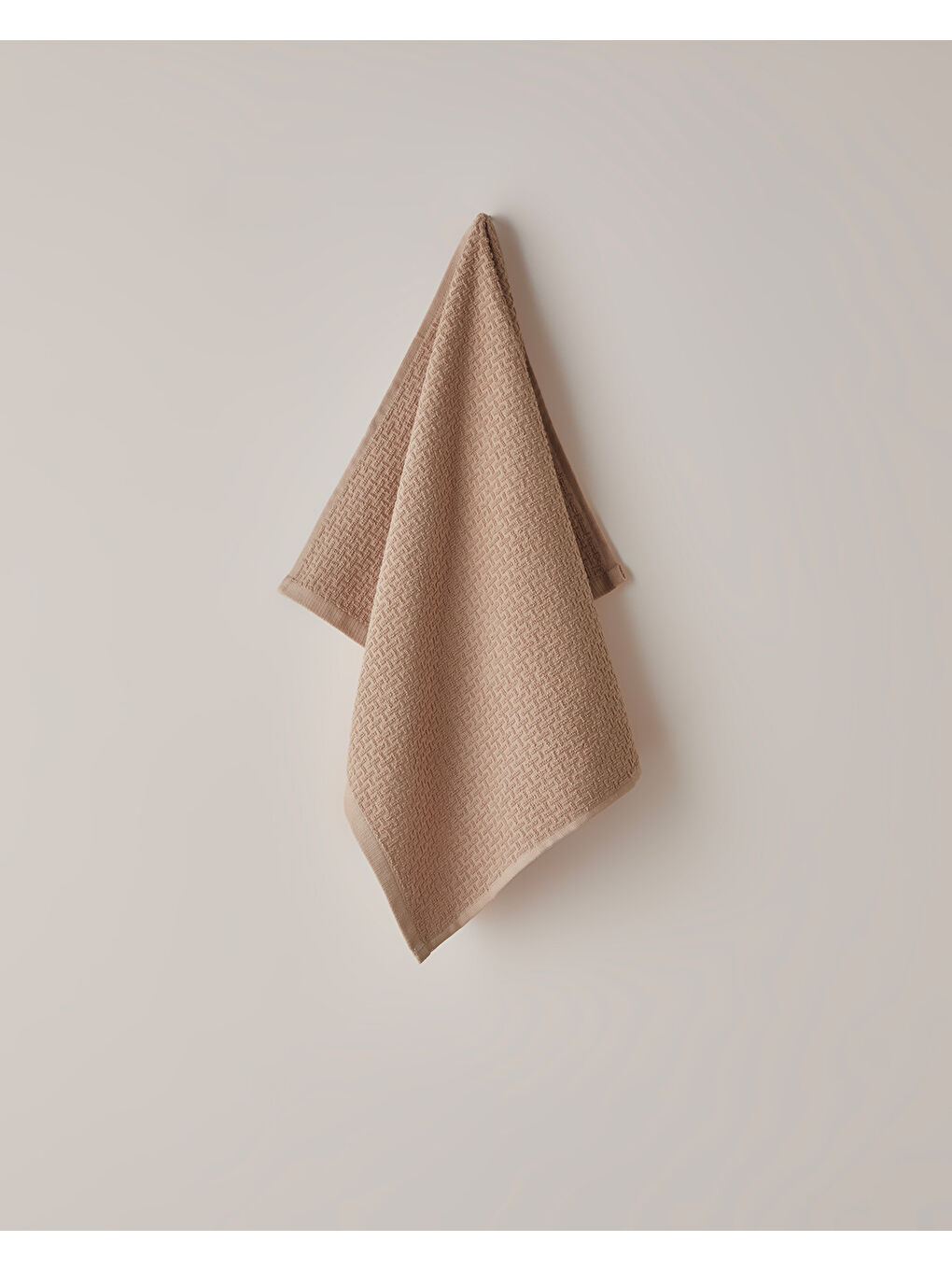 Pembe Grid Pamuk Yüz Havlusu 50x70 cm Somon