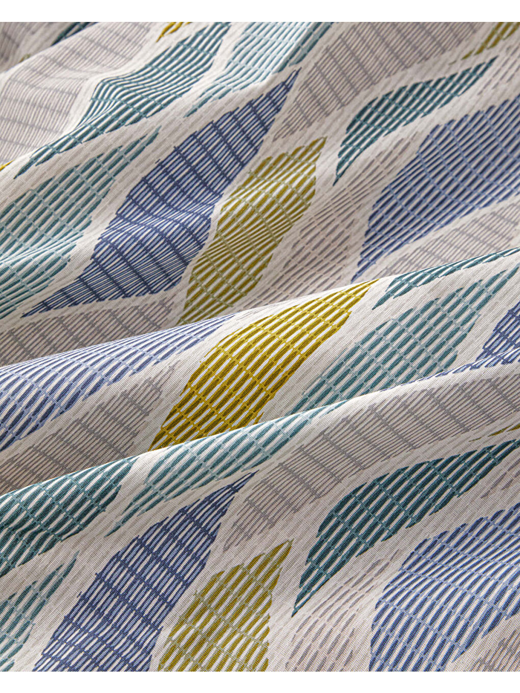 Modern Braid Kolay Ütülenir Çift Kişilik Nevresim Takımı 200x220 cm Yeşil-Mavi-5