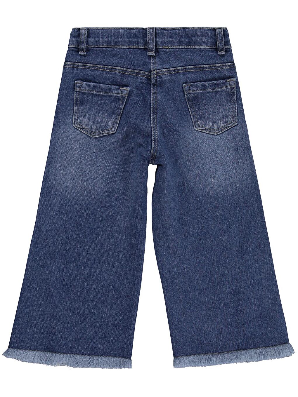 Girls Püsküllü 2-5 Yaş Pantolon Jean - Mavi 4-5 Yaş-1