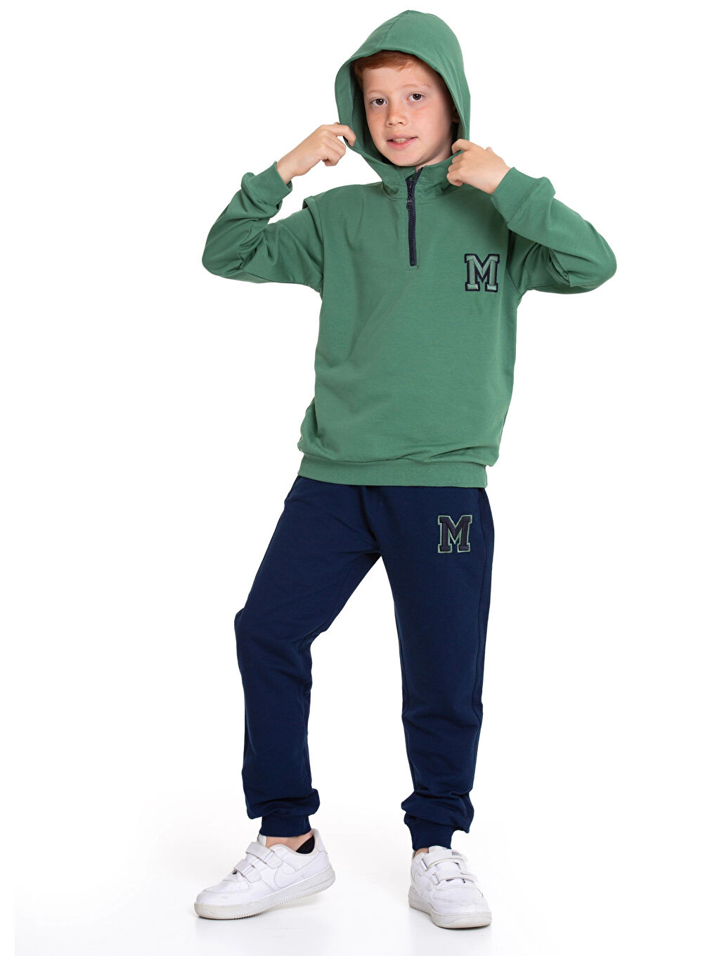 Haki M. Nakışlı Fermuarlı Eşofman Takımı 54404