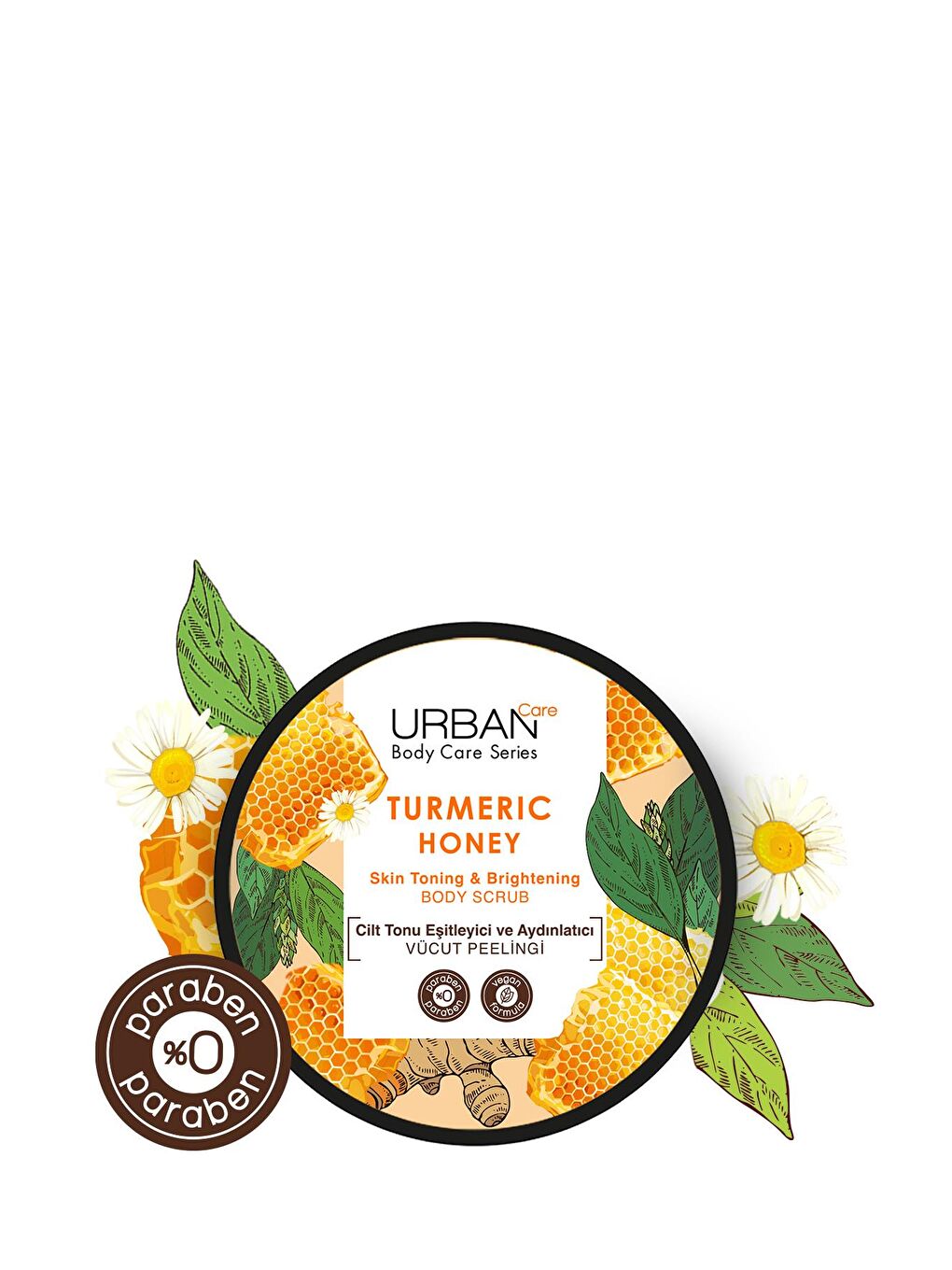 Urban Care Turmeric Honey Cilt Tonu Esitleyici ve Aydınlatıcı Vücut Peelingi 200 ml-vegan - 2