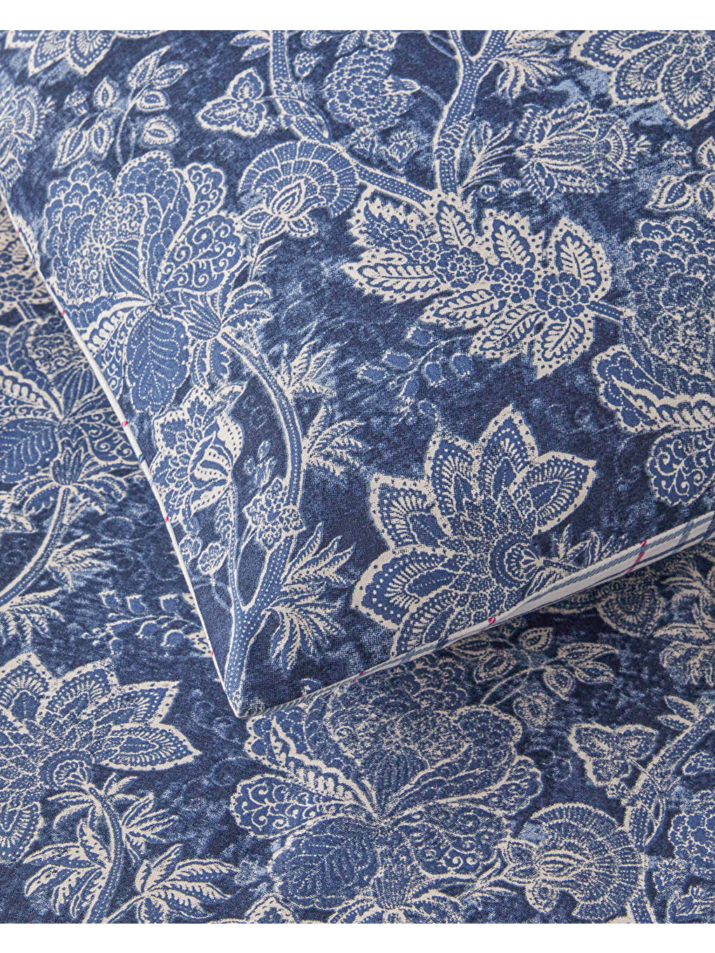 Boho Bloom Pamuk Çift Kişilik Nevresim Takımı 200x220 cm Lacivert-3