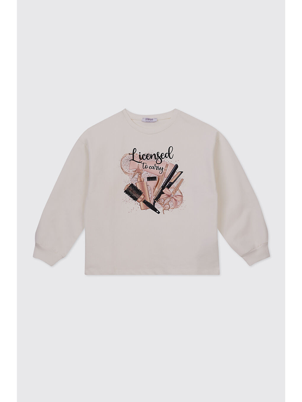 Kız Çocuk Ekru Sweatshirt