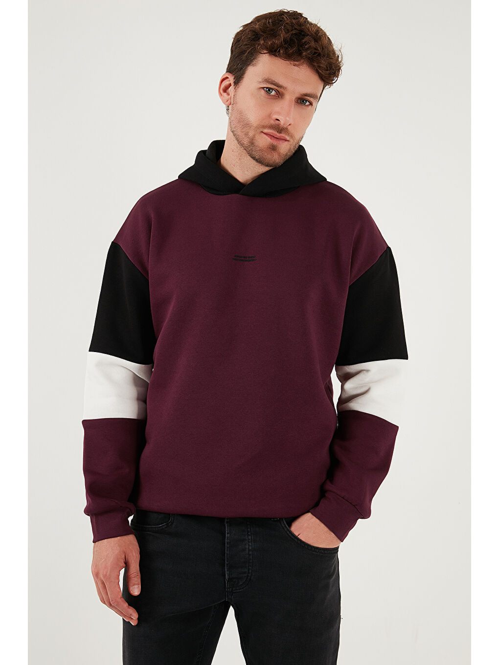 Ekru Pamuklu Relaxed Fit Kapüşonlu İçi Tüylü Yumuşak Şardonlu 2' li Paket Sweat 5905299S2-1