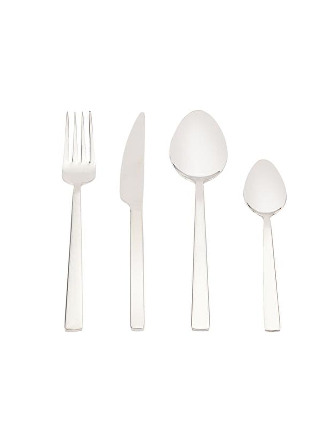 Gri Girit 24 Parça Çelik Çatal Kaşık Bıçak Seti - Inox