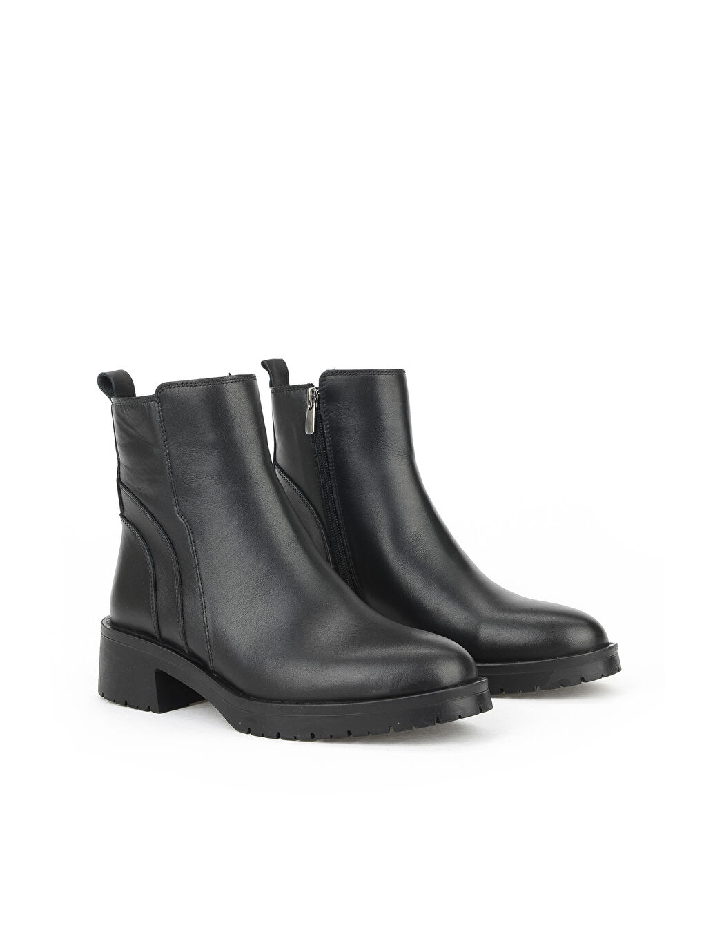 Kadın Hakiki Deri Bot 153359Z622 Siyah-1