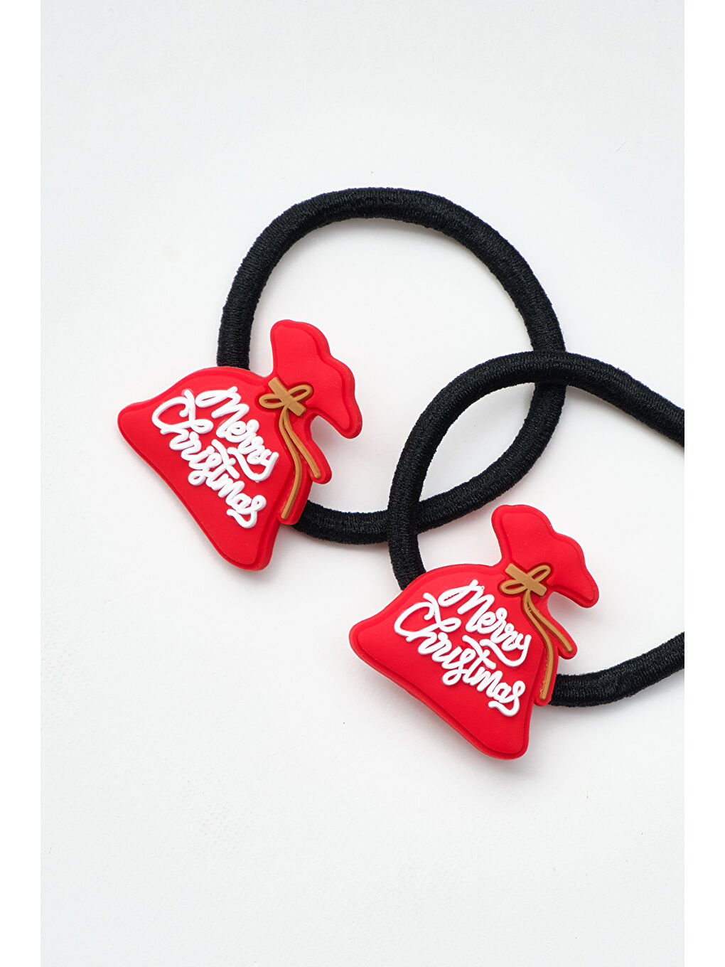 Kırmızı Çanta Figürlü Kız Çocuk Yılbaşı Lastik Toka Set-1