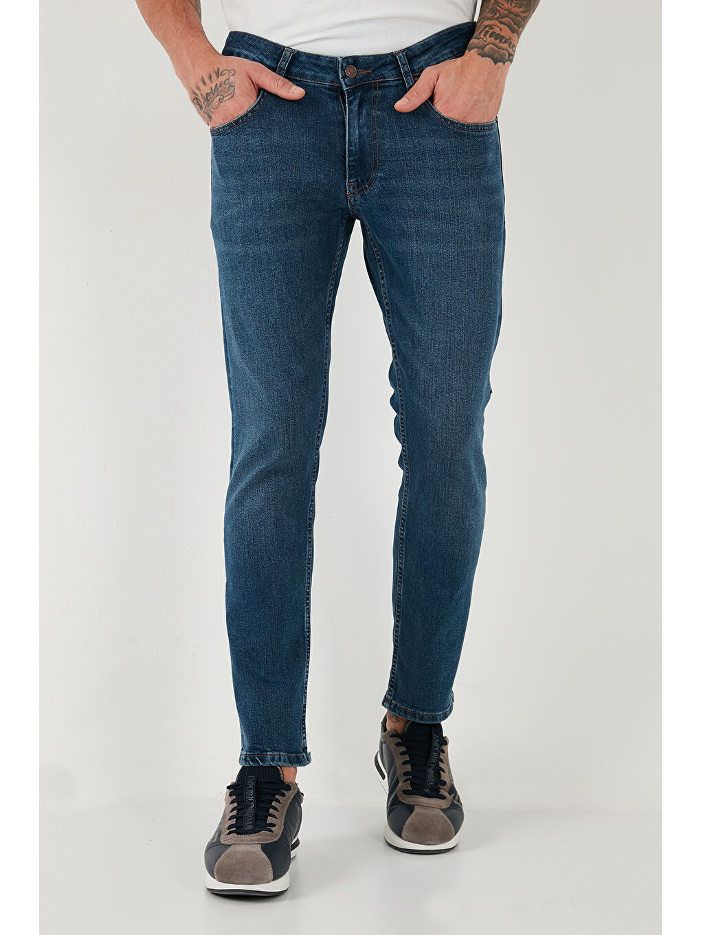 Buratti Lacivert Pamuklu Regular Fit Normal Bel Boru Paça Jeans 2212S18PARMA - 2