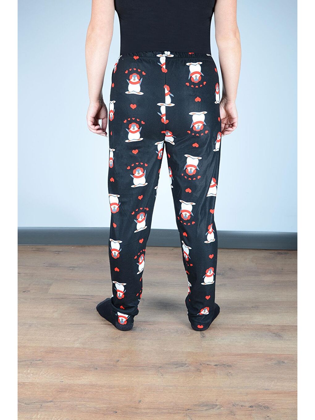 Siyah Kadın Süet Pijama Tek Alt | Penguen-2