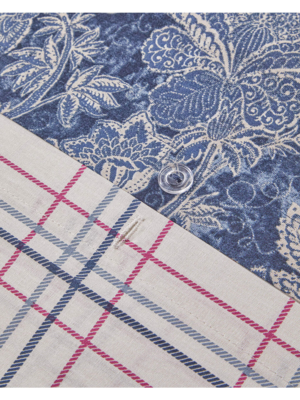 Boho Bloom Pamuk Çift Kişilik Nevresim Takımı 200x220 cm Lacivert-5