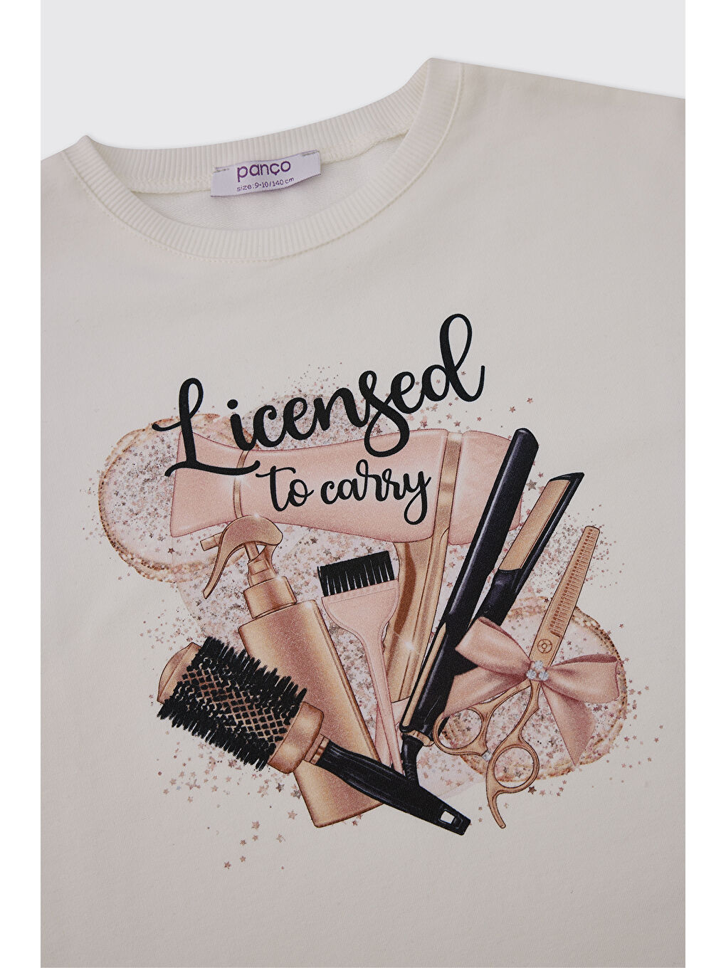 Kız Çocuk Ekru Sweatshirt-2