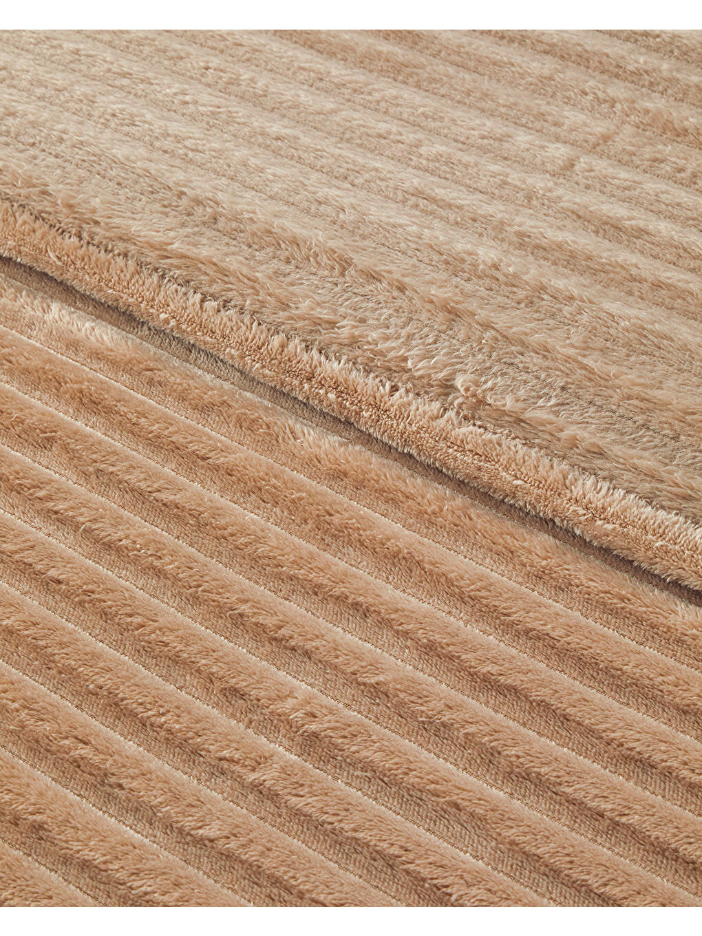 Modern Line Çizgili Super Soft Çift Kişilik Battaniye 200x220 cm Bej-2