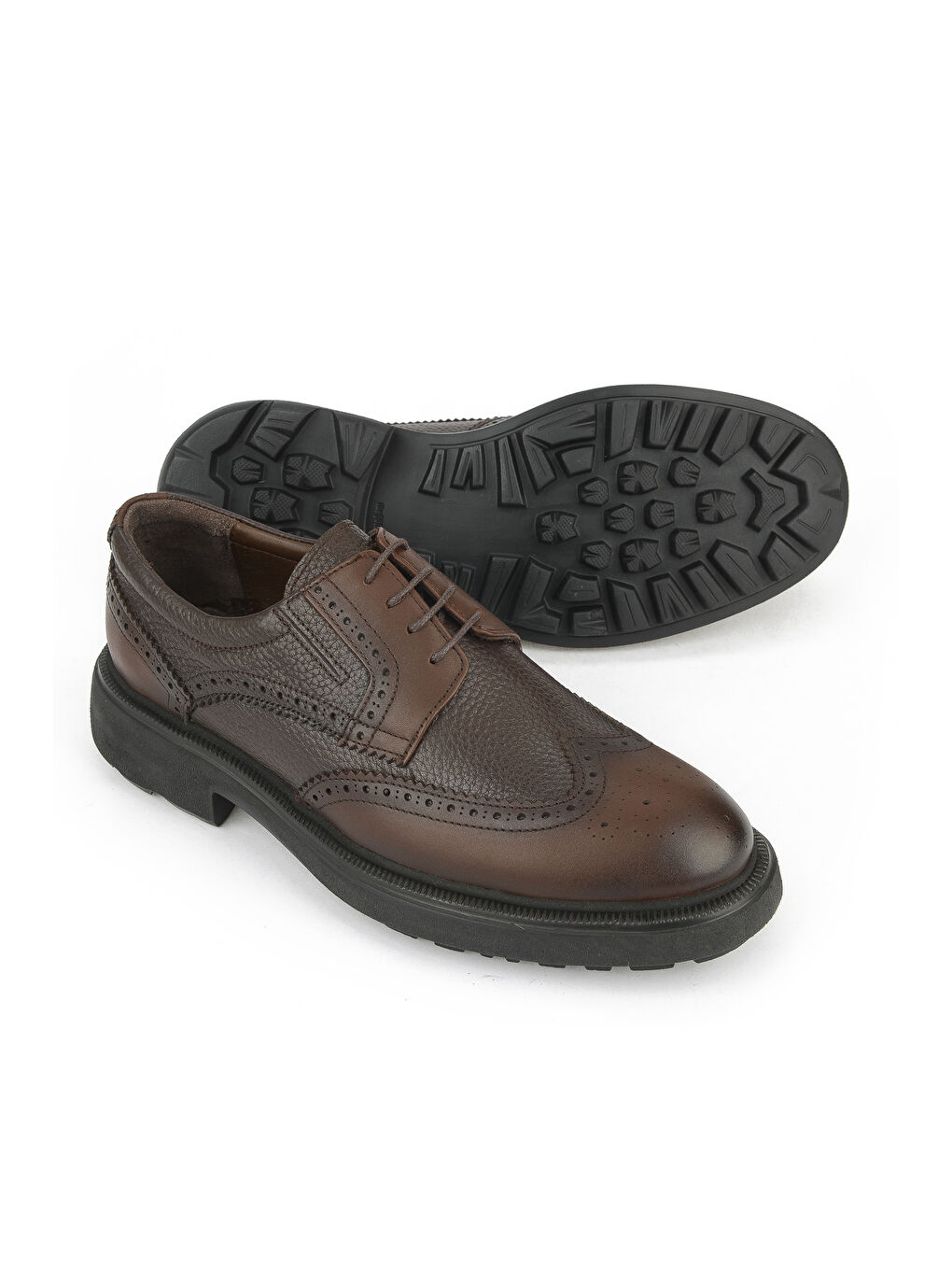 Kahverengi Erkek Hakiki Deri Ayakkabı 1531007Z4205 Kahve-3
