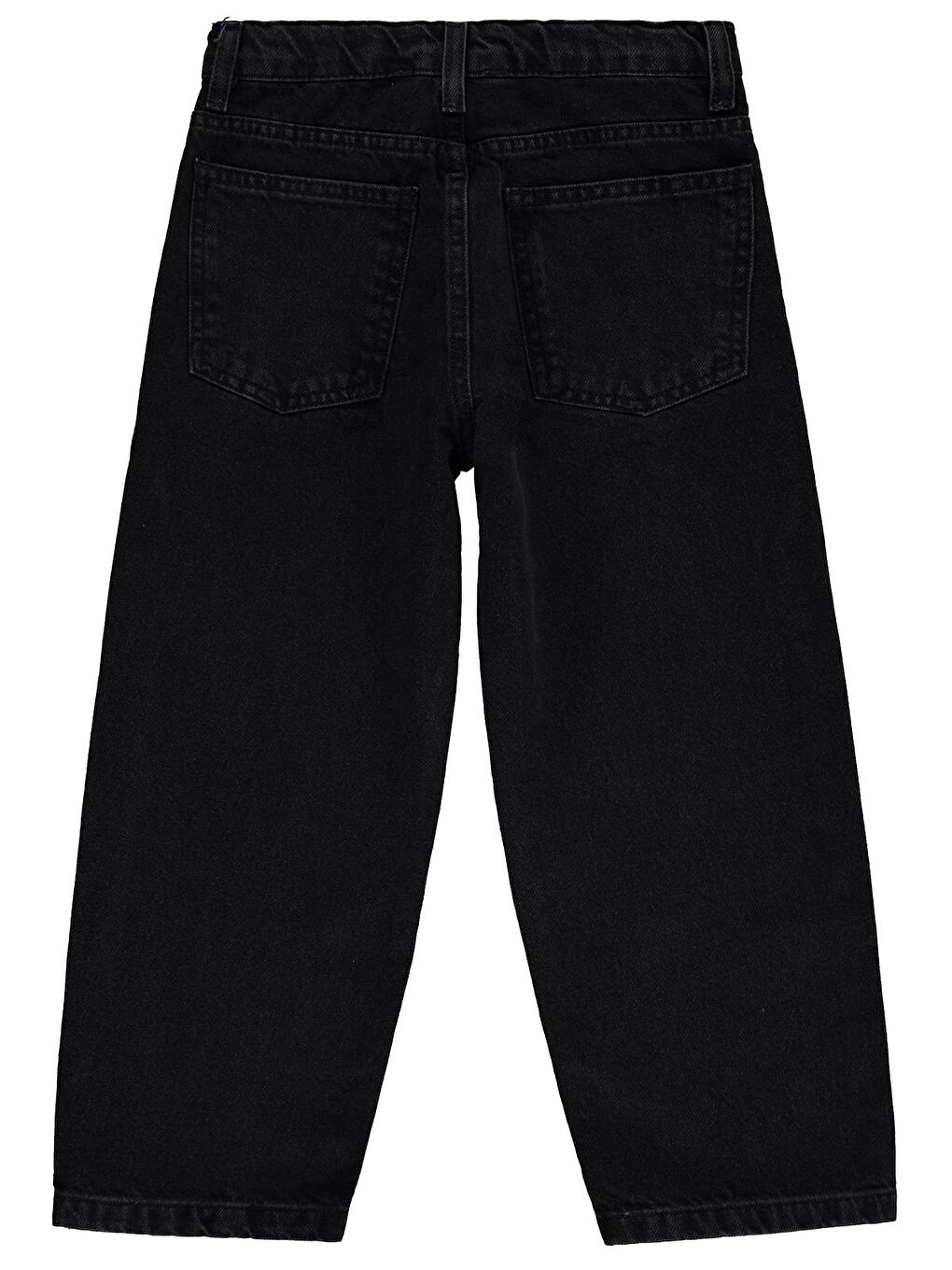 Boys Baggy Kalıp 6-9 Yaş Pantolon Jean - Siyah 6-7 Yaş-1