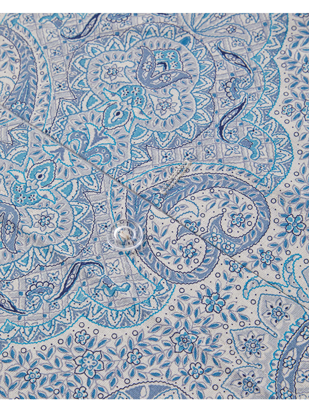 Boho Chic Pamuk Çift Kişilik Nevresim Takımı 200x220 cm Mavi-5