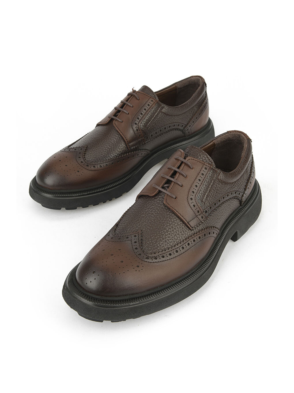 Kahverengi Erkek Hakiki Deri Ayakkabı 1531007Z4205 Kahve-4