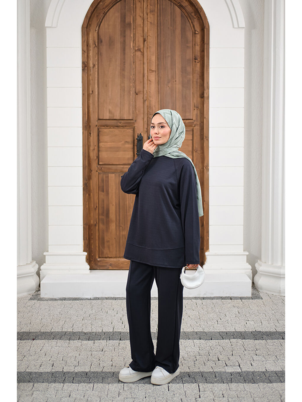 Kadın Pantolonlu Takım Lacivert-1