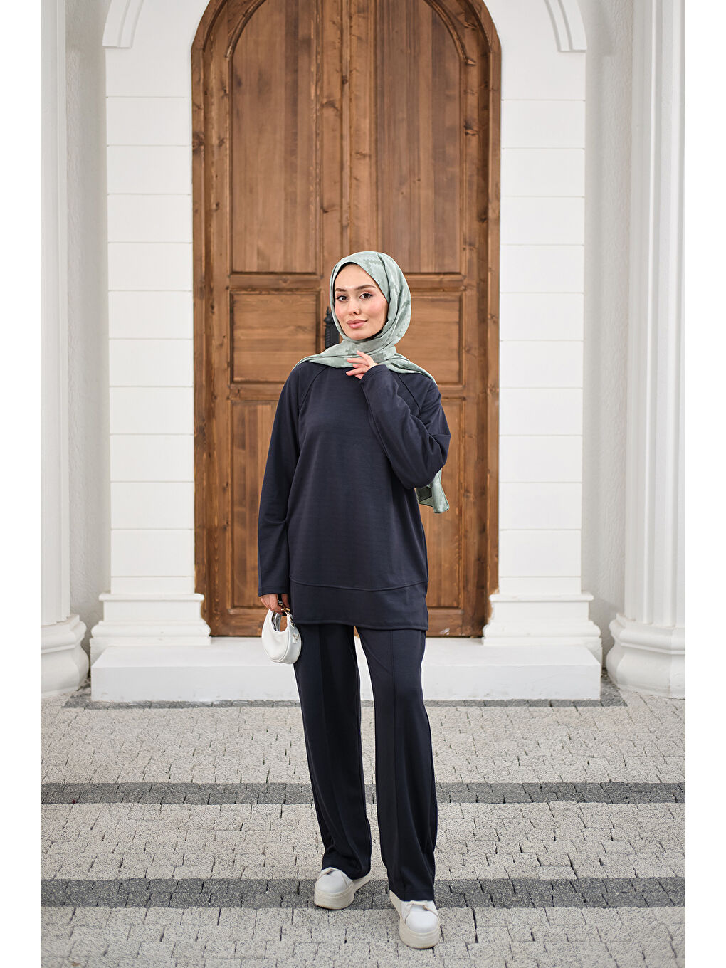 Kadın Pantolonlu Takım Lacivert-2