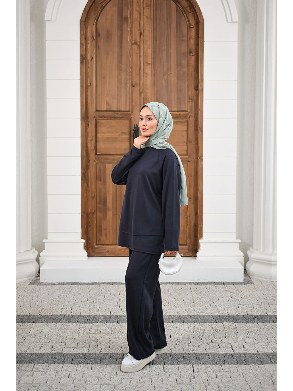 Kadın Pantolonlu Takım Lacivert-3