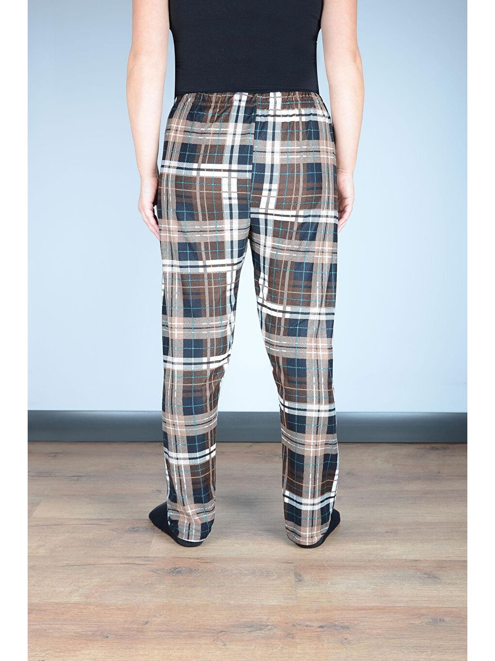 Kahverengi Kadın Süet Pijama Tek Alt | Kahve-2