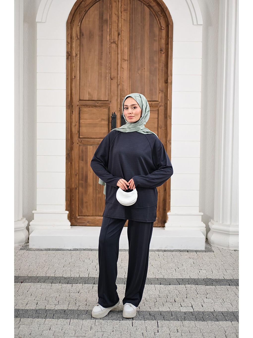 Kadın Pantolonlu Takım Lacivert-4