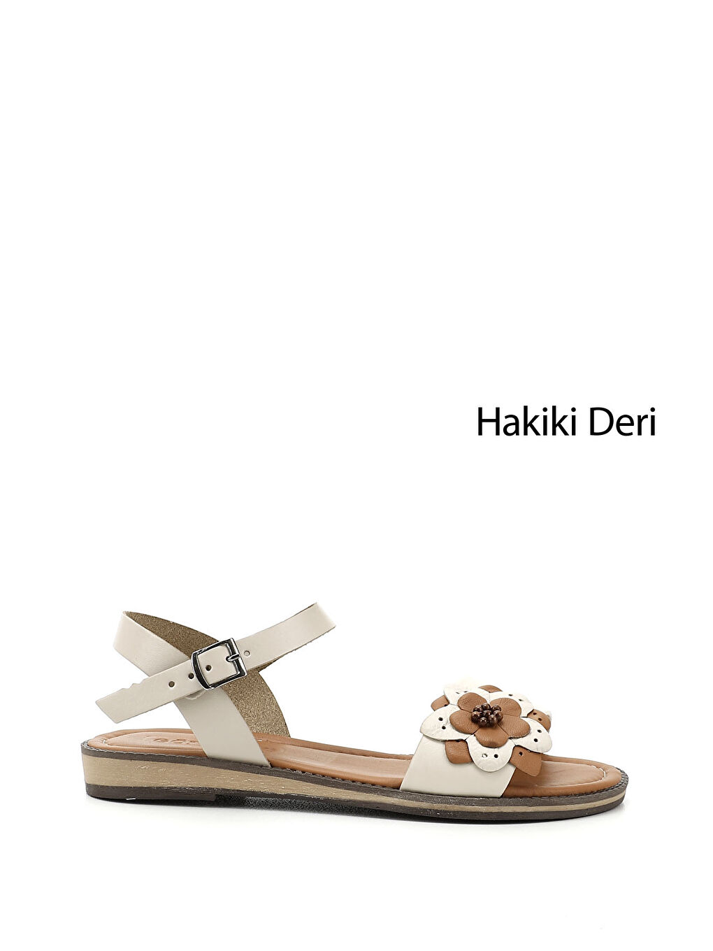 Bej Kadın BEJ-CAMEL Hakiki Deri Sandalet