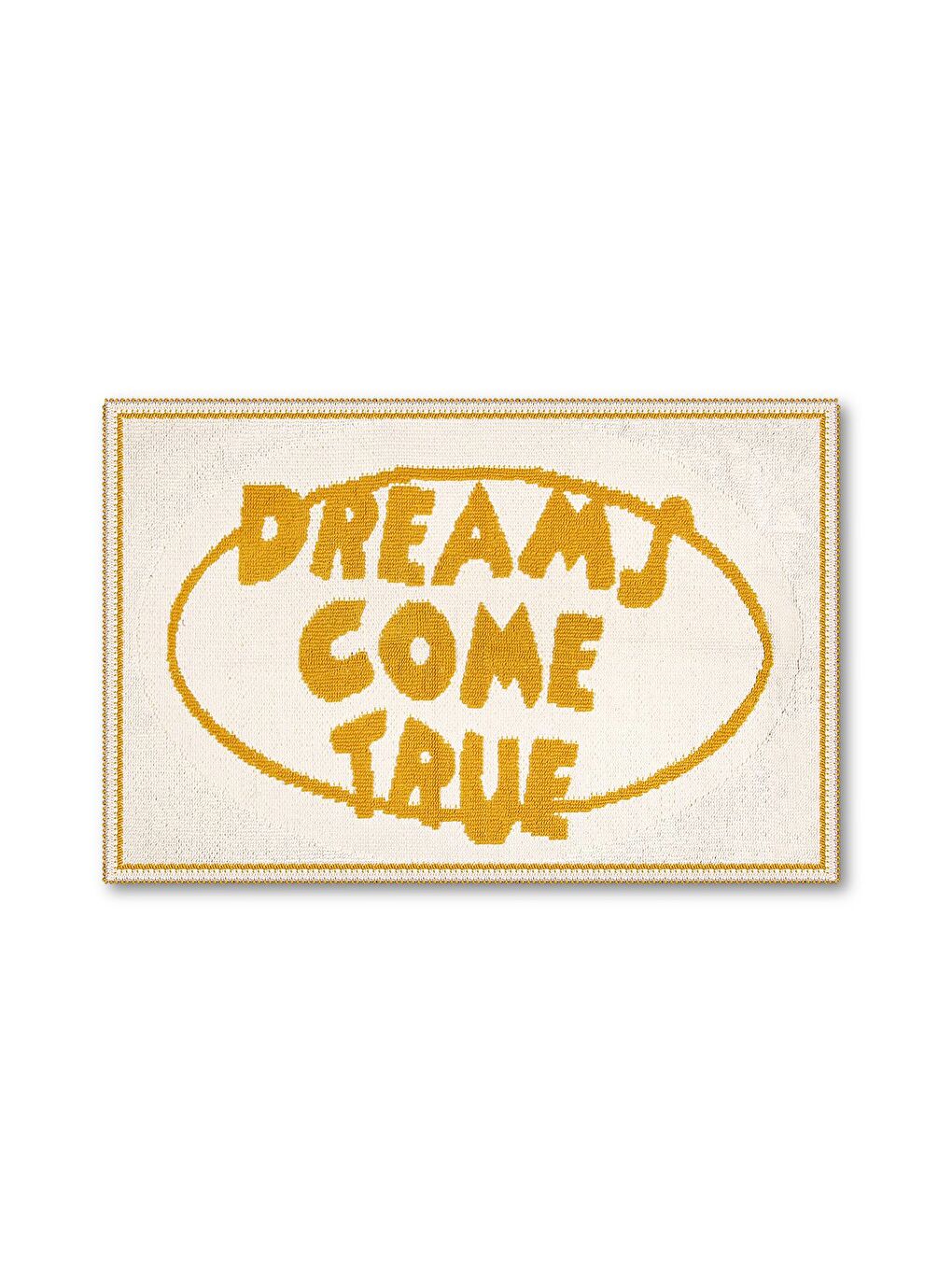 Lila Dreams Come True Doğal Pamuklu 2'li Banyo Paspas Seti 60x100+50x60 Cm - Ekru/Hardal-1