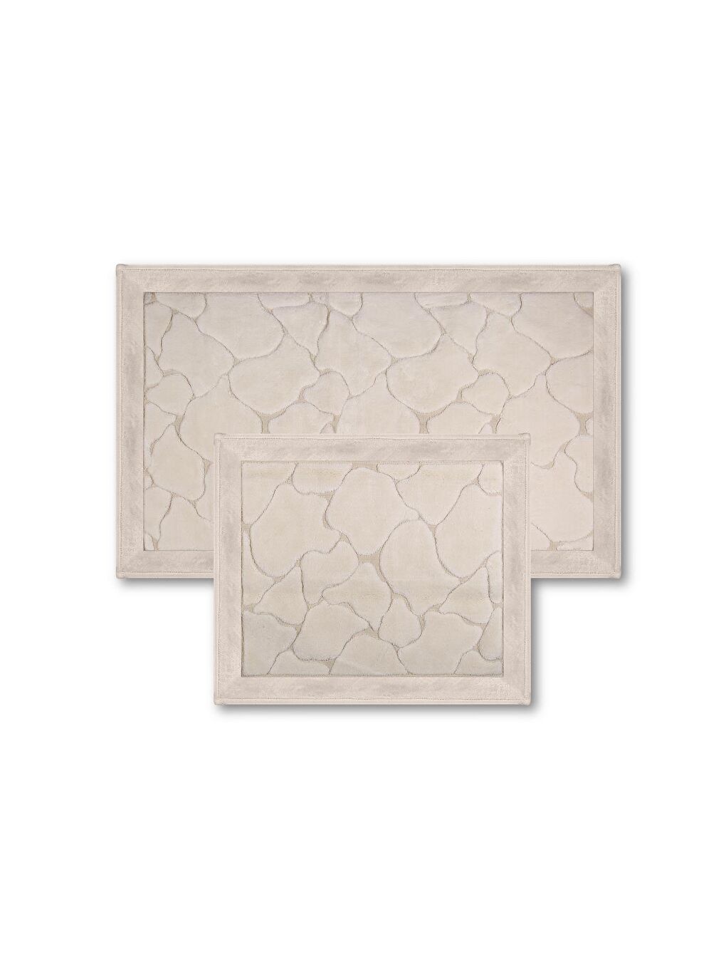 Akik Doğal Pamuklu 2'li Banyo Paspas Seti 60x100+50x60 Cm - Koyu Gri